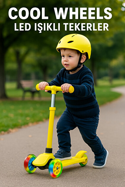 コアツイスター　ライムイエロー Scooter Işıklı 3 Tekerlekli Twist With Light - Fiyatı, Yorumları