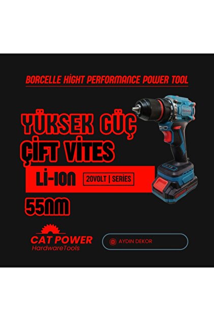 KÖMÜRSÜZ AKÜLÜ VİDALAMA LI-ION (SET) 10 MM 20V 2.0 AH