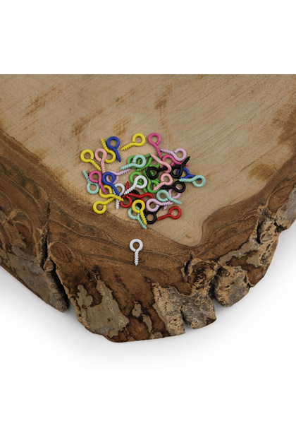 Mixed Color Epoxy Pendant Nail Jewelry Nail Pendant Screw Pendant Nail 50Pcs