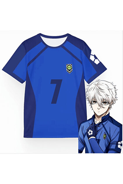 Aesthia Blue Lock Blue NAGİ 7 Tricou unisex -Minga London- Trendyol