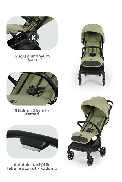 Kanz Bold Autofold Katlanabilir Kabin Boy Bebek Arabası