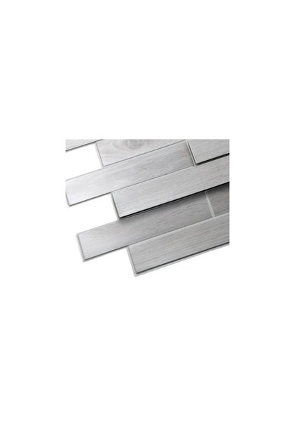 Διακοσμητικό πάνελ PVC, λευκή δρυς, 98x48x0,3 εκ.