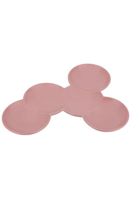 Ceramic Serving Plate Alsaif Gallery, 25x20x2 cm, 5 compartments - Pink