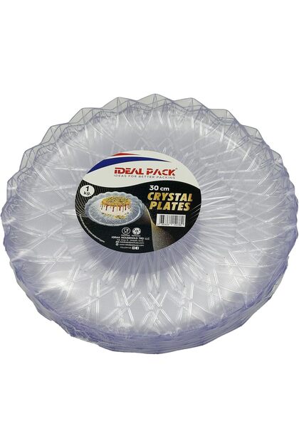 Crystal-Look Plastic Plates – 30 cm
