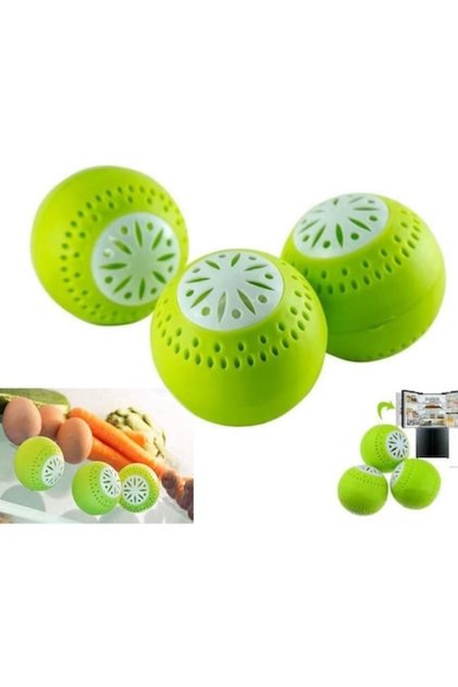 Ecobile – Set De 3 Bile Verzi Pentru Eliminarea Mirosurilor Neplăcute Din Frigider