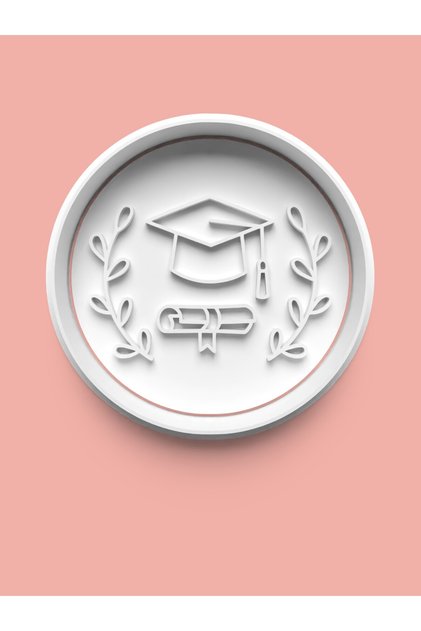 قالب كوكي بتصميم التخرج وقالب لب السكر