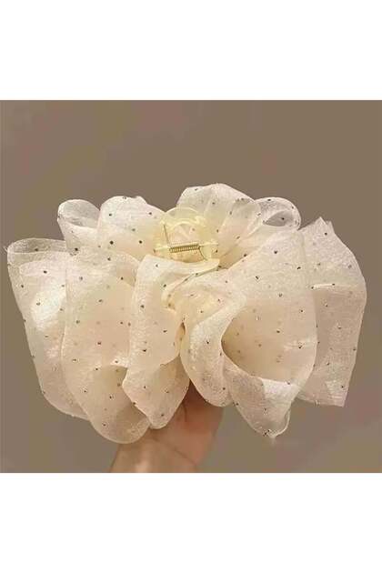 Cream Stone Fabric Large Latch Buckle