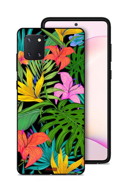 Samsung Galaxy Note 10 Lite Protective Case Cover Pattern Tropical Flowers Leaves