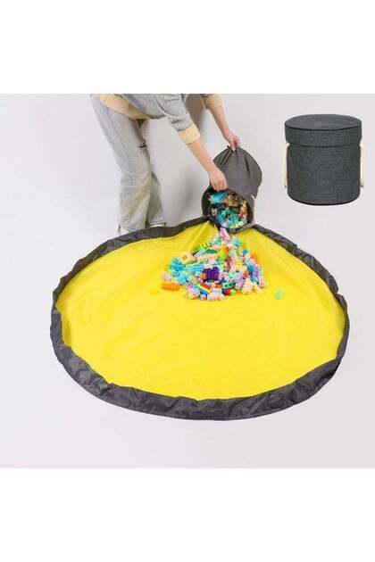 Foldable Toy Storage Basket With Play Mat.