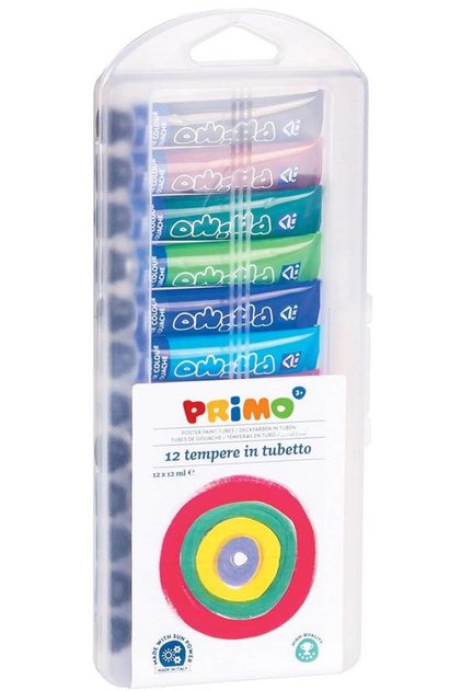 Tempera Morocolor Primo, 12 ml, 12 culori/cutie