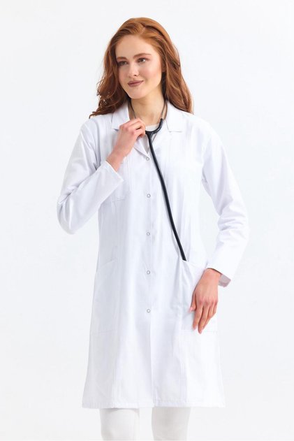 . Nova Kadın Doktor Önlüğü – Alpaka Kumaşlı, Kırışmaz ve Esnek Yapılı Profesyonel Medikal Önlük