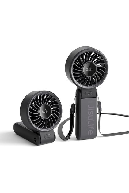 Handheld Fan Life7 (5000mAh, LED Display, 5 Speeds) - Black