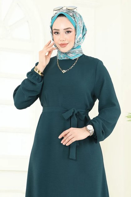 Frilly Hijab Dress with Skirt