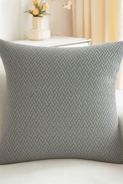 Lycra Flexible Special Design Decorative Throw Pillow Cover (Compatible between 40X40 - 45X45 cm)