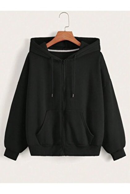 DAXİS Sportwear Company Unisex Fermuarlı Cepli Kapüşonlu