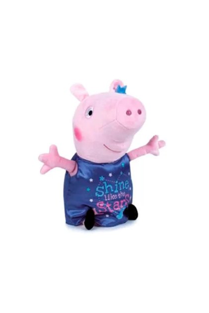 Jucărie de pluș, Peppa Pig, unicorni și stele - Strălucește ca stelele, multicolor, 20 cm