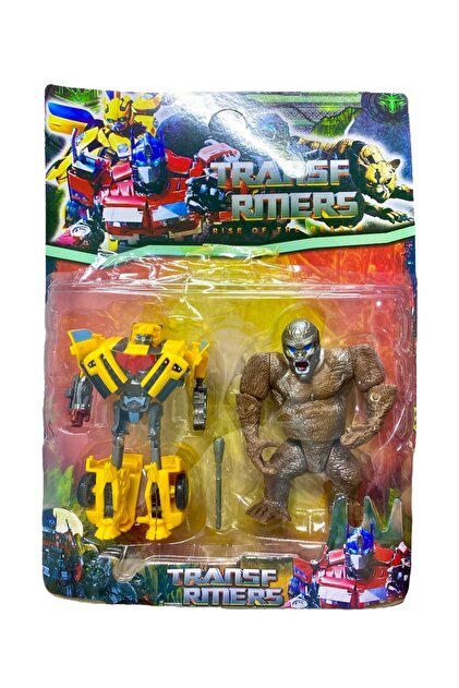 ゴリラストライプフィギュア　ティムツイ Furkan Toys Transformers arabaya dönüşen Optimus Prime ve goril