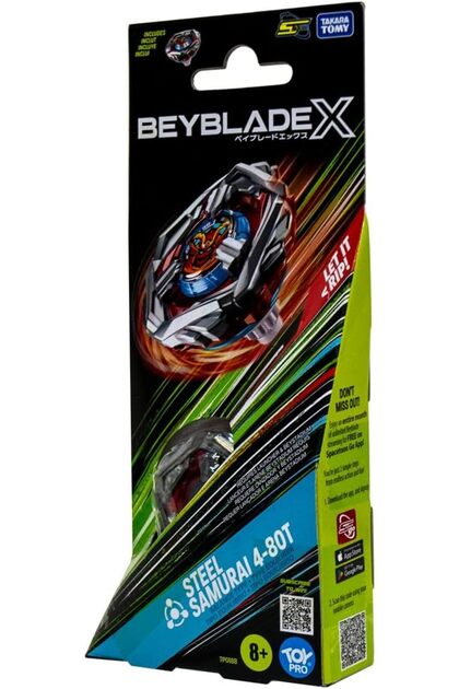 Beyblade Takara Tomy Beyblade X Steel Samurai 4-80T Booster Topaç