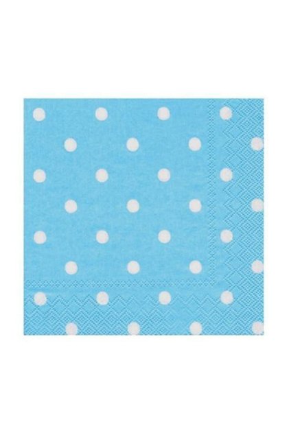 Blue Polka Dot Napkin 33x33 Cm 20 Pieces