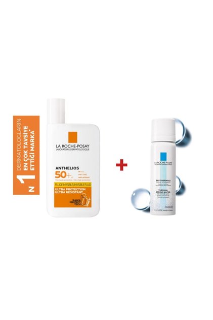 Anthelios Invisible Fluid Face Sunscreen - SPF50+ Thermal Water 50 Ml Combination Skin