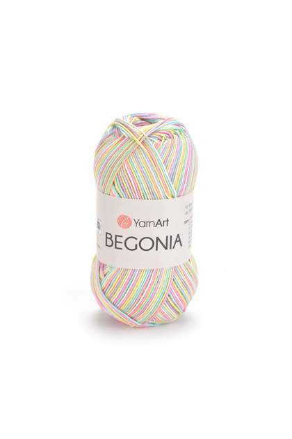 Begonia Melange - Marbled, Mercerized Hand Knitted Marbled-502