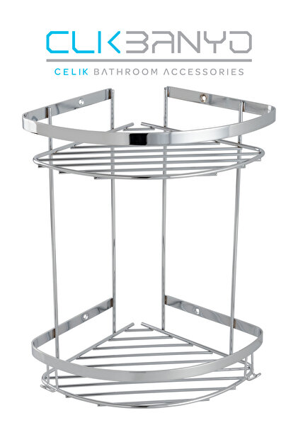 Zerrin Double Shampoo Holder 19X19 cm 304 Stainless