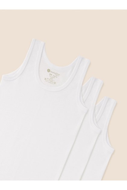 Boys' Organic Cotton Ribbed Undershirts 3-Pack