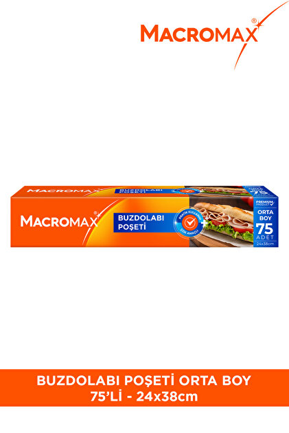 MACROMAX Buzdolabı Poşeti 4 Al 3 Öde Gıda Saklama Poşeti Fırsat