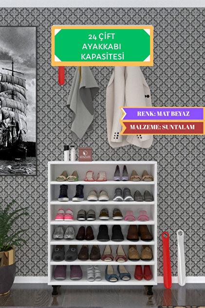 Kenzlife Ayakkabılık Çapula6 Byz 98*080*30 Kapaksız 6 Raflı 24