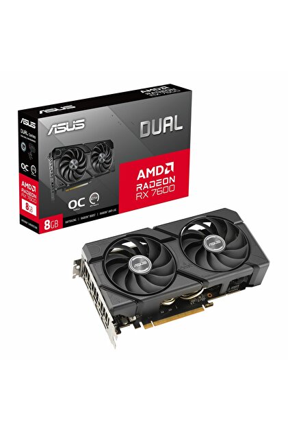 ASUS Dual Evo Radeon RX 7600 OC 8GB GDDR6 128Bit HDMI/DP Ekran