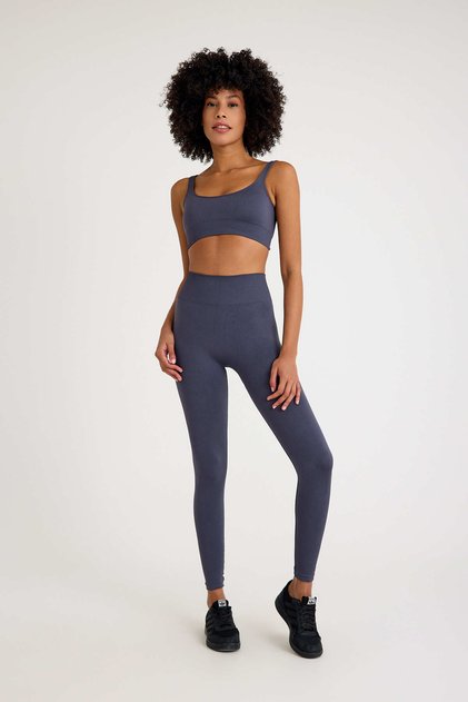 Women's Seamless Recovery Sports Suit – High Waist Push-Up Leggings + Bra | Anthracite