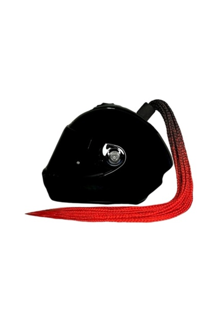 Codite Impletite Stil Afro Pentru Casca Moto Negru Rosu