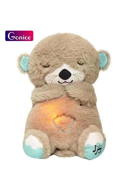 Relaxing Sleep Companion: Breathing Otter Plush with Music & AI Features