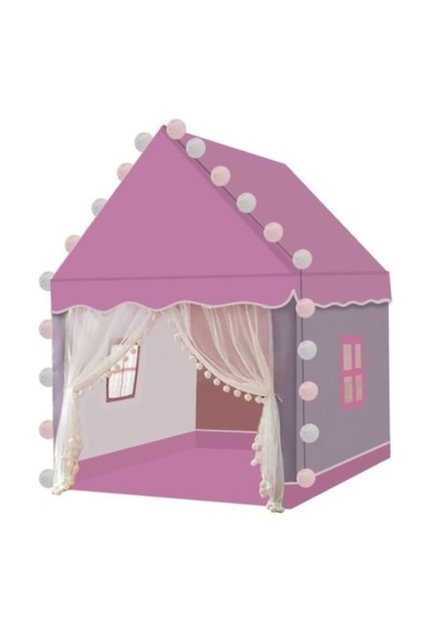 Cort de joacă Kruzzel cu lumini LED, 130 x 100 x 115 cm, roz