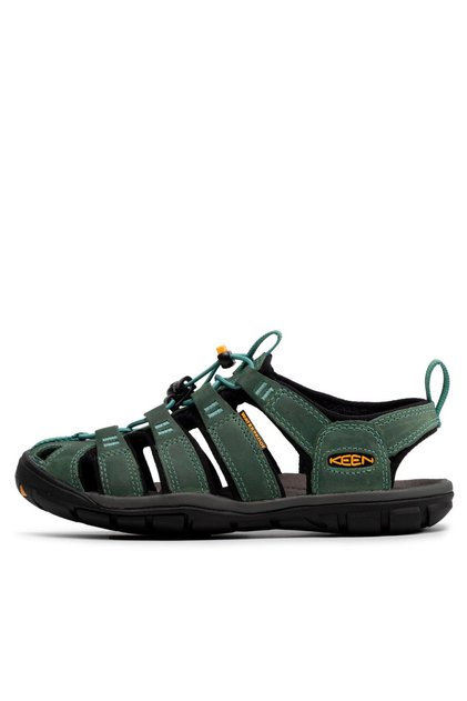 Sandale damă verzi KEEN-1014371 CLEARWATER CNX LEATHER MINERAL BLUE/YELLOW