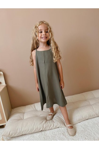 Yigit Butyl Cotton Fabric Girl's Dress