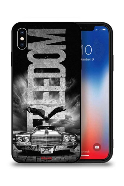جراب حماية من Apple iPhone XS بتصميم Freedom Art