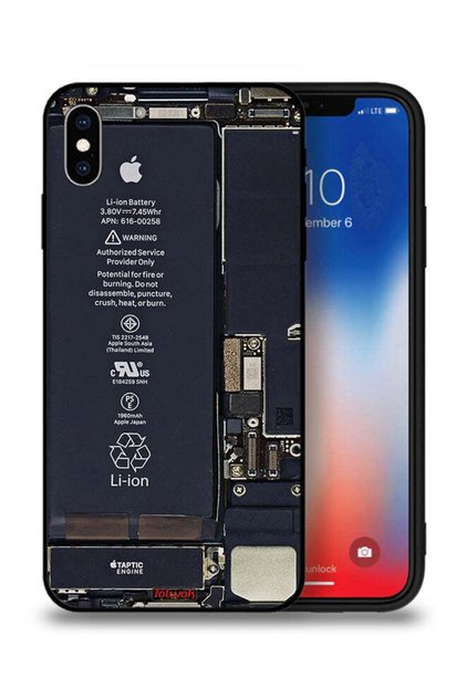 جراب حماية لهاتف Apple iPhone XS Max بنمط دائرة الهاتف