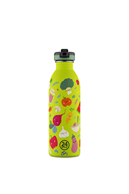 Kids Bottle Jungle Friends Pipetli Paslanmaz Çelik Çocuk Su Matarası 500 ml - 24 Bottles