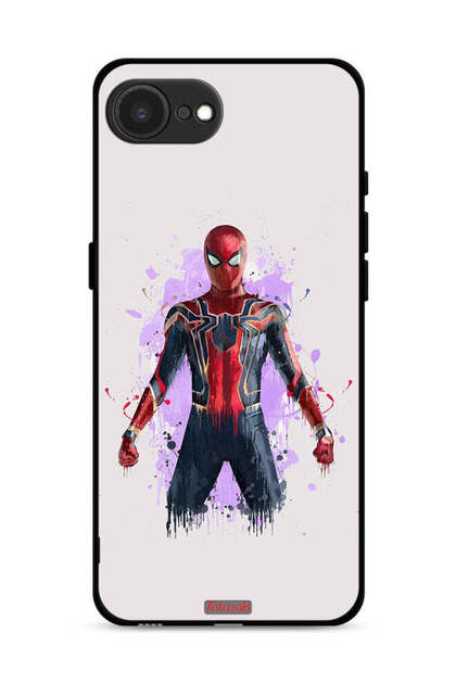 غطاء حماية لجهاز Apple iPhone 16e بتصميم العنكبوت الحديدي