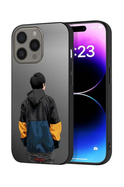 غطاء حماية لجهاز Apple iPhone 15 Pro Max بتصميم صورة صبي