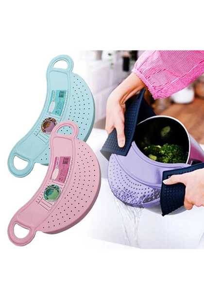 Colorful Plastic Pasta Strainer – Practical and Lightweight Kitchen Helper