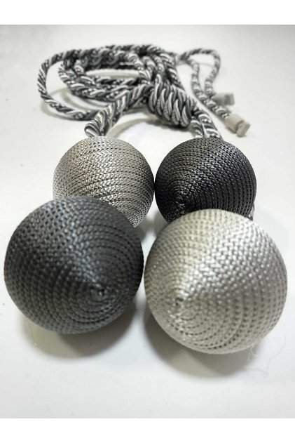 4 Ball Hand-Wound Dark Gray -Light Gray (204) Gauze Curtain Backdrop Double-Breasted Ceiling Binding