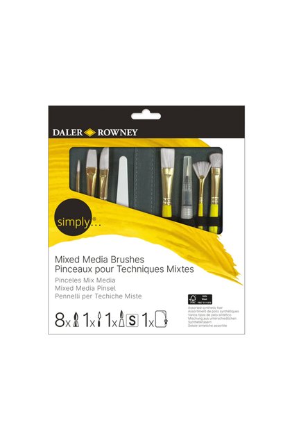 مجموعة فرش Simply Mixed Media مع حقيبة مكونة من 10 قطع