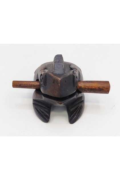 Thailand Traditional Frog Sounding Decorative Lucky Frog Brown 12 cm No:4