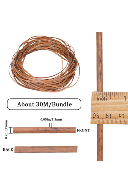 AECH04-05000 5mm x 30m Rattan Repair Kit Weave Material Plastic Flat Basket Wicker Weaving Reed Ratt