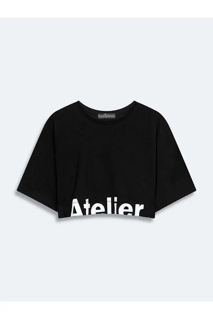 BONERO Crop Logo Дамска тениска 1224800786089