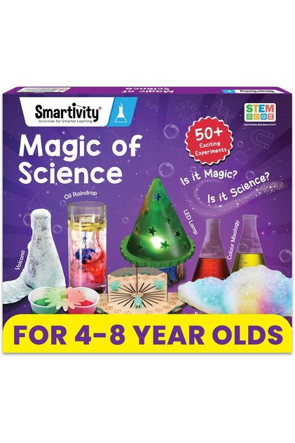 Magic of Science Experiment Kit for Boys & Girls Age 4-6-8| Birthday Gift for Kids Age 4-