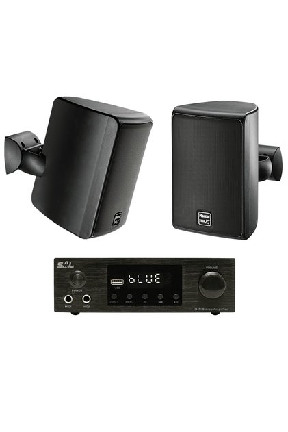 Sistem boxe terasa Magnat Symbol X160 Negre, Bluetooth, USB, FM