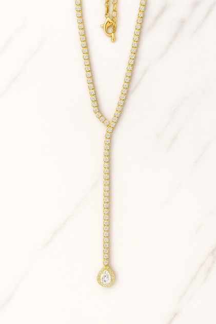 Drop Waterway Y Evening Dress Necklace